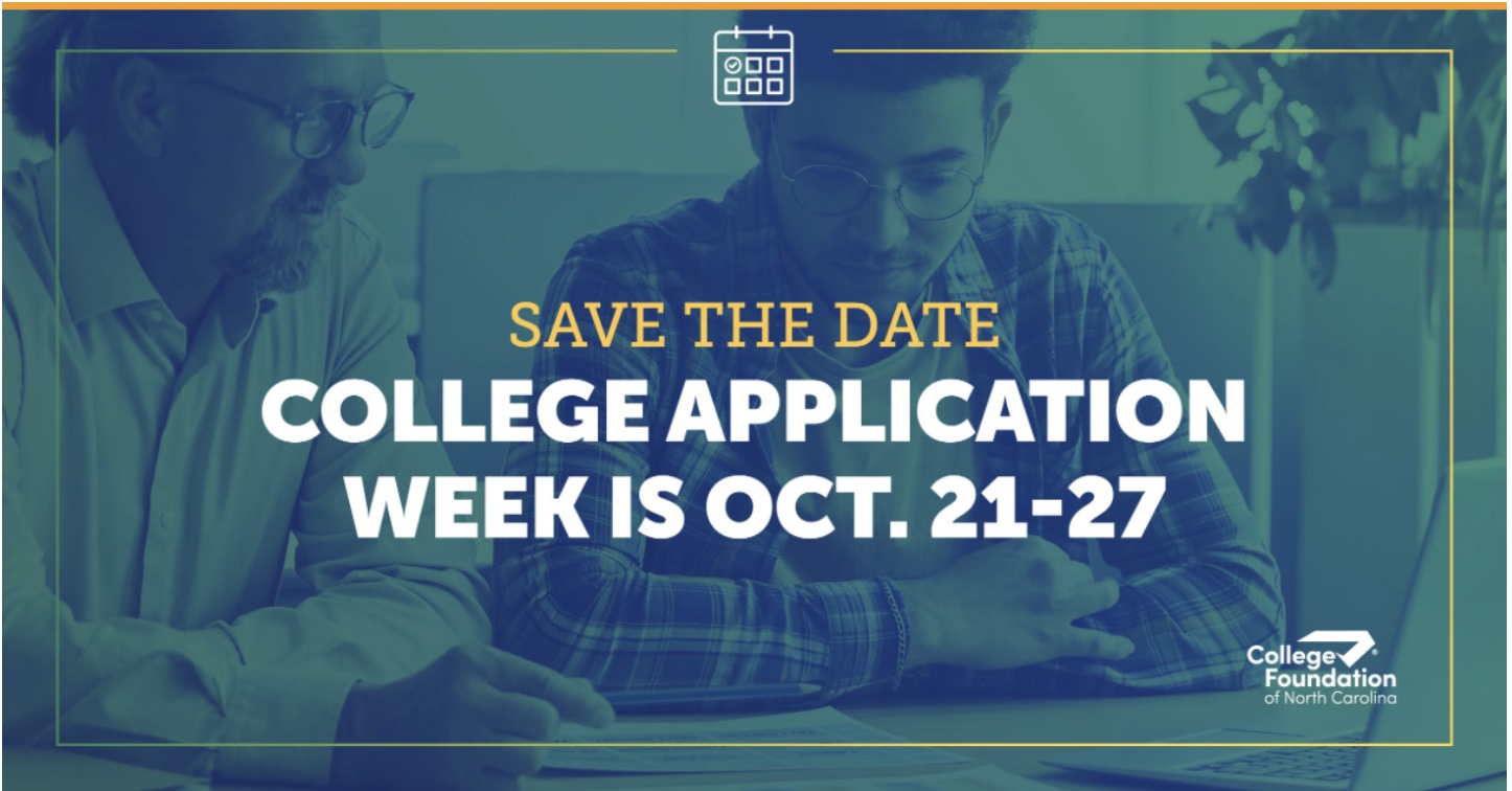 Save the date - college application week is Oct. 21-27